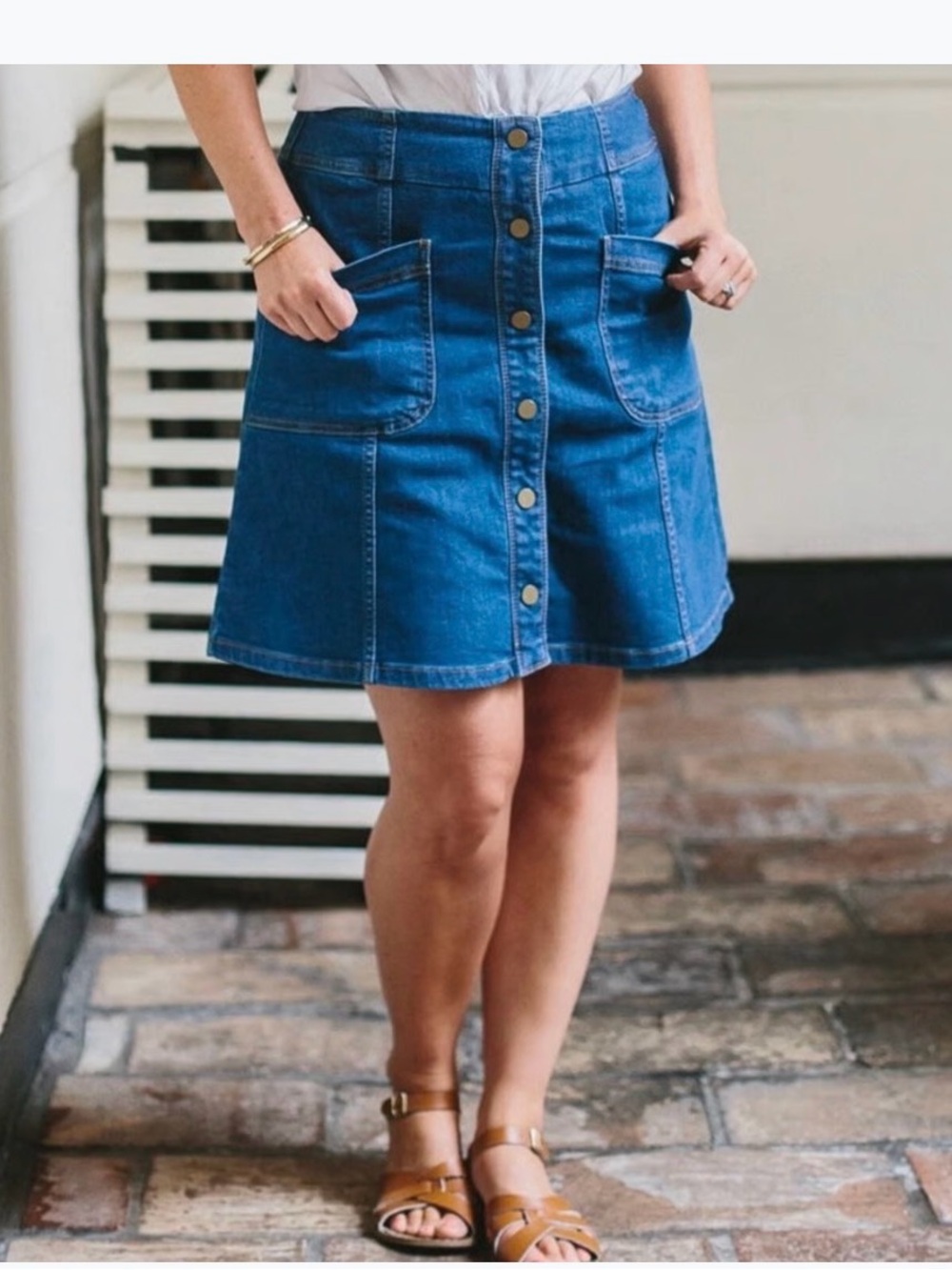 Boden Icons St Martin Denim Cargo Skirt